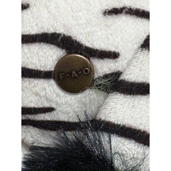 FAO Zebra Plush Toy With Adjustable Sliding Arms & Legs Black & White Striped - Picture 6 of 7